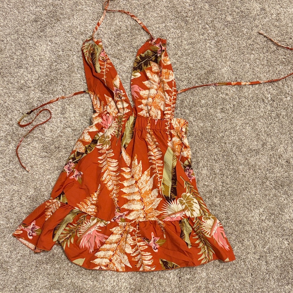 Tropical Halter Dress